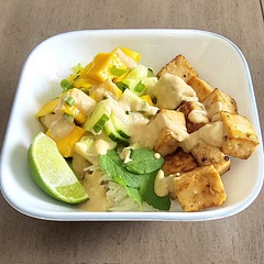 Love this recipe, it's fresh and light and great for summer.  If you have a peanut allergy or just want to swap the sauce, I love a little drizzle of sweet chili sauce on this as well.