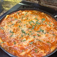 I added some cottage cheese in place of ricotta to get more protein. The whole thing was delicious, and everyone enjoyed it.