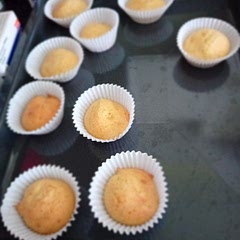 I think there should be less flour, because they are a bit dense (like Charlie!). Otherwise, very nice.