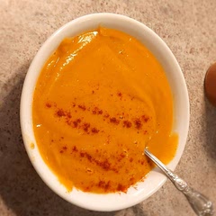 Such a delicious comforting soup.  I omitted the maple syrup and topped with more cayenne. 