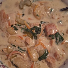 My spice-loving dad ate this without adding too much extra chili to his bowl and still called it "one of the best soups ever"!