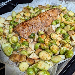 I did mine with a pre seasoned pork loin and white potatoes rather than sweet but it was still amazing!