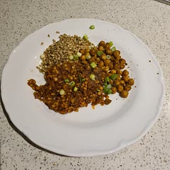 Used dried red lentils which I soaked before cooking. Served with freekeh instead of rice. Quick and simple to cook. Tasty flavour without being delicious. 