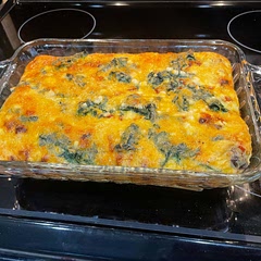 Subbed diced potatoes for onions for forgot to add onion powder and season the potatoes. Included goat cheese and reduced some of the shredded cheddar. Had I seasoned the potatoes better, it would have been great!
