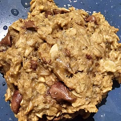 Used half chunky- half creamy peanut butter, left out the pecans, added more chocolate chips and some chia seeds....LOVE IT and my 2 year old devoured them!!!