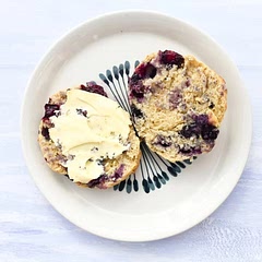 Easy blueberry scones that just make 4. A quick recipe.  