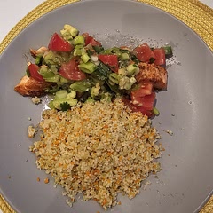 Delicious 😋  so easy and goes well with tri coloured couscous 
