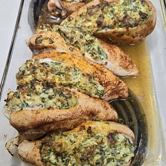I did 1.5x the filling. It turned out amazing! This is a very tasty and simple dish to make.