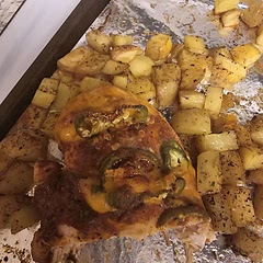 I baked it without the corn and with some potatoes. It was delicious