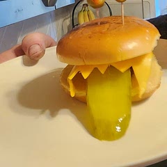our burger to bun ratio was off, lol, but it was fun to make these for my kids.