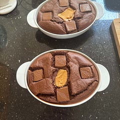 Added protein powder and used bicarbonate of soda. Also added vanilla paste and a touch of maple syrup to add sweetness.