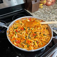 served with pasta. looked amazing, tasted alright. not something i’d make again, but not bad 🥱