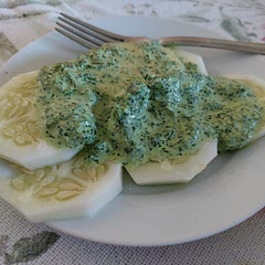 First try. I ate it over some apple cucumber.  Pretty tasty. 