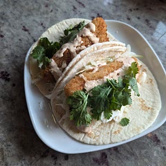 added onion powder, taco seasoning, and a lot more lime to the sauce