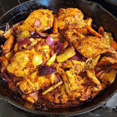 I enjoyed this! I doubled the sauce recipe but next time I would use less oil. My veggies needed a bit longer but overall was very good.  Would make again! 