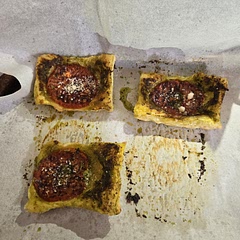 These were tasty! Next time I will cut a thicker slice of tomato and use more Parmesan. I did drizzle with balsamic glaze and they were quite delightful. 