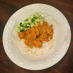 Very tasty, even with the hot pepper omitted. Delicious with a side of Indian cucumber salad!
