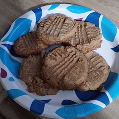 It is really a good base recipe. I added some flour like people suggested, 1/4 cup. I also added about a tsp of vanilla extract, some cinnamon, and some nutmeg. They are so soft in the middle and very good. I used a cookie dough scoop to portion them out and it made 6 bigger cookies.