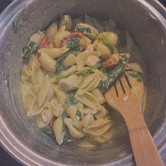 I added an onion and used oil instead of butter. It worked well. 