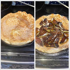 This is NOT a sweet recipe.  It does not turn out like apple pie.  It’s really good the way it is.  Next time I’m going add some cinnamon and use brown sugar instead of white for the apples.  Maybe use a sweet apple.