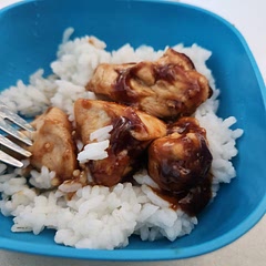 Quick and tasty.  Made with half honey and half brown sugar.