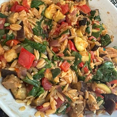 Orzo was a little too al dente for my family but once I covered the serving bowl with foil and it sat for five extra minutes, it was amazing!!