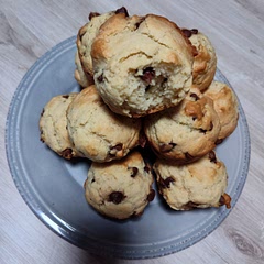 Made them with 2% milk instead of buttermilk. They were great, and very filling. I was worried I would eat too many, but I don't think I could eat more than 1-2 at a time because of how filling they were.