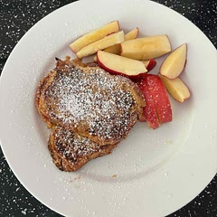 Delicious!! i added 1/2 tsp of cinnamon to it and it was so nice!

i soaked one slice of bread for too long so it was a bit soggy, but the other slice was perfect:)