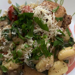 Added mushrooms and tomatoes that’s about it. Tasted good, will definitely make again.