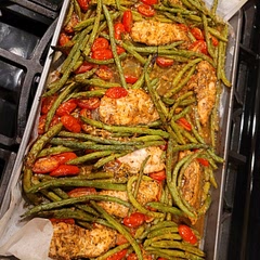 The only thing I would try is putting the Parmesean on for the last 15 minutes rather than mixed in. Other than that, really easy and cooked perfectly at the time and temp in the recipe. 