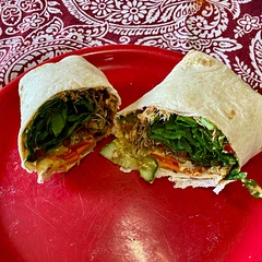 Added shredded baked tofu. A lot of prep involved, but worth it.