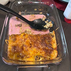 Holy cow this is delicious! I added a little extra cheese, along with Cheeseburger seasoning in the biscuit mix. My family has been raving about it and went back for seconds. My picky 2 year old even loved it!