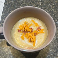 It was a bit bland but I added the bacon into the soup and extra salt and pepper. I also added thyme and dry mustard