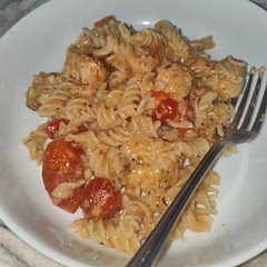 Used fresh tomatoes instead of a jar of sauce and squashed them to make enough fluid for the cheese to form it's own sauce. Other than that followed to the letter.