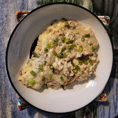My spouse said this was a little too heavy, and he'd rather eat the other oyster mushroom pasta recipe. I thought the skillet lasagna worked well though! 