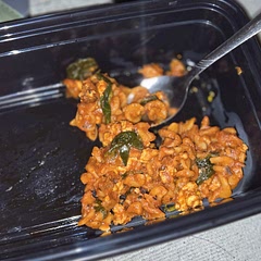 I'm not used to all the flavors that are in it, but the after taste is good. It's a little spicy but not nose running spicy. 
