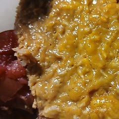 Nice enough and very easy to make but a bit too sweet for my liking and the topping was a completely separate layer. So, I would adjust sweetness and push the cornflakes into the apples somewhat if I make it again.