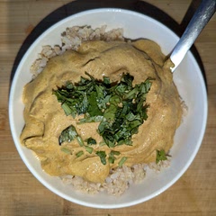 Tasted good but would definitely double up the recipe as it seemed not enough. Also getting all the curry back into the pot was a little cumbersome so I'll save for special occasions.