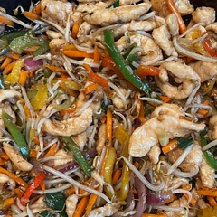 It was super easy and absolutely delicious. I doubled the sauce, because I like some extra sauce. I also just used a store bought vegetable wok mix, specifically for chop choy. I did velvet the chicken, because I love how tender it makes it.