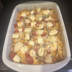 I added some sausage.  Otherwise per the recipe.  Pretty good.  We had it for dinner.