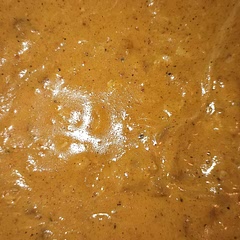 I cut the recipe in half and cooked mine for a while on the stove. I added shredded pork loin, because the seasoning was a little bit strong, but it's good!