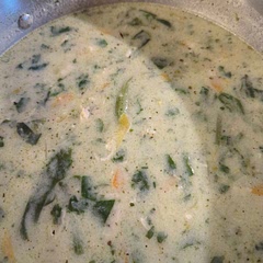 Used regular milk and added a roux.
Also added Italian seasoning.