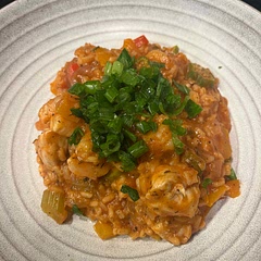 Loved this, very filling and flavorful! I used double the Cajun seasoning and used all 4 cups of chicken stock for the rice. I found I didn’t need hot sauce on top with the cayenne added.