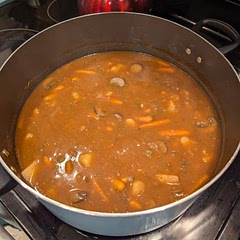 I use this as my base recipe and it is so good! I left out the peas and added mushrooms as well as thyme and rosemary 