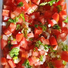 Our go-to recipe for homemade salsa. Adjustable the jalapenos to your heat preference. 10/10