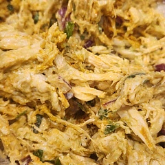 Really good I add some extra chicken, smoke paprika, garlic powder and a little bit of mayonnaise. Really good for meal prep for the week. 