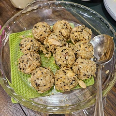 I added toasted black sesame seeds for the extra bite and serve with extra Japanese mayonnaise. Will add more gochujiang next round for more kick.