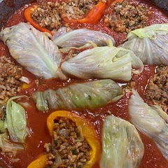 I added some TVP for a protein boost and  doubled the cumin and tripled the cayenne pepper. I also adde some za’atar spice for extra flavor. Delicious, economical and filling