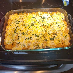 I did use 2 lbs of meat (because that's what I had thawed) and I added a little salt, paprika and chili powder to the mixture before putting it in the casserole dish because I felt like it needed it, in my opinion. Very good though, kids enjoyed it