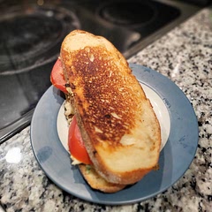 Hardest thing was cutting the artichokes small enough but I was not using the best knife for it so it was mostly my own fault. I added tomato just because I had one, and it was a yummy modification. Also just used some kind of Italian artisan bread since i couldn't find foccacia.